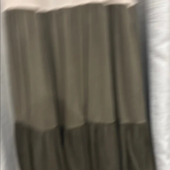 Sleeveless Tiered Dress in Cream and Olive - Picture 3 of 4